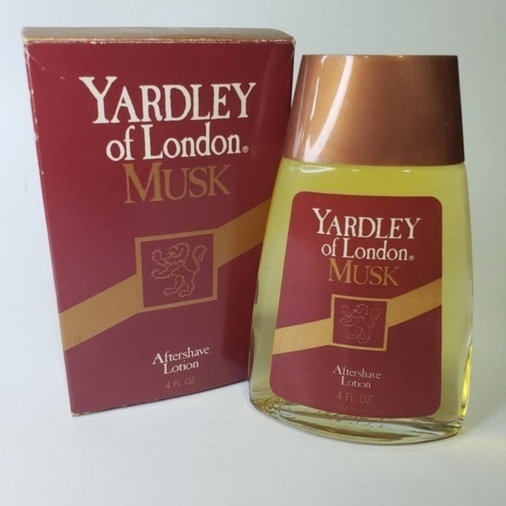 Yardley of London Musk Aftershave Lotion 4 FL OZ Vintage New Old Stock with Box